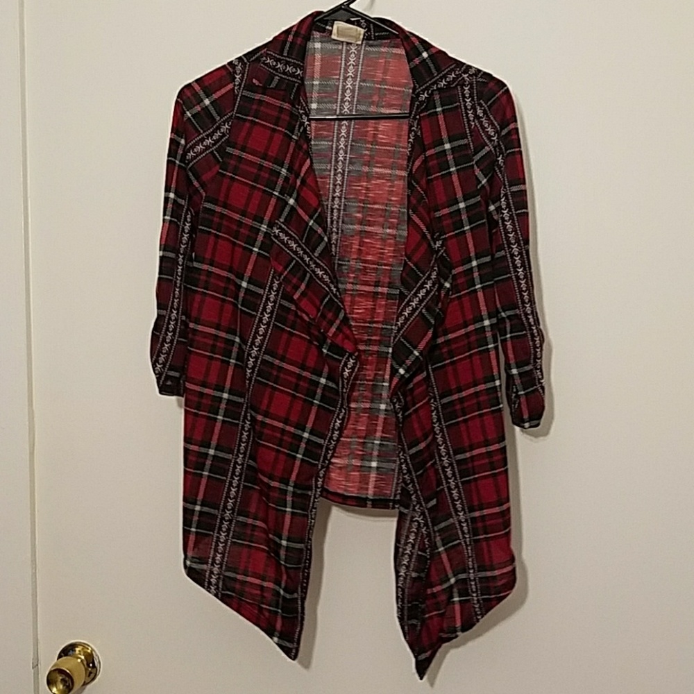 Flowy quarter sleeve cardigan